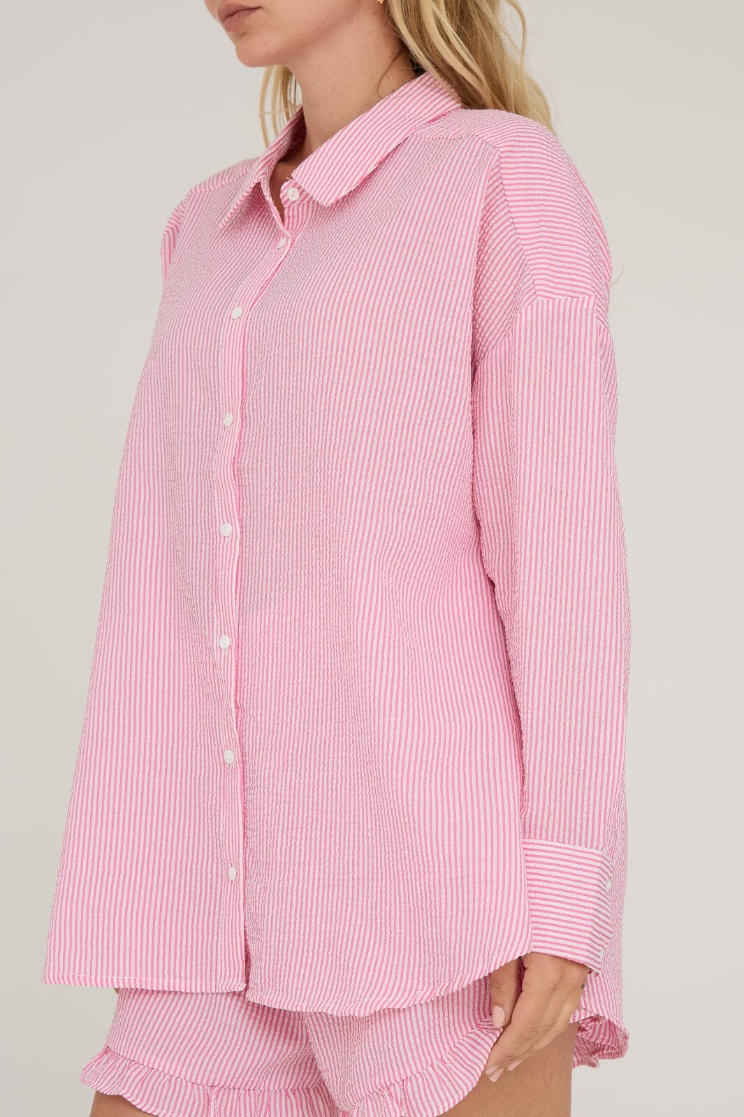 Forudbestilling - A-View - Sonja Shirt - 312 Hot Pink/White Online