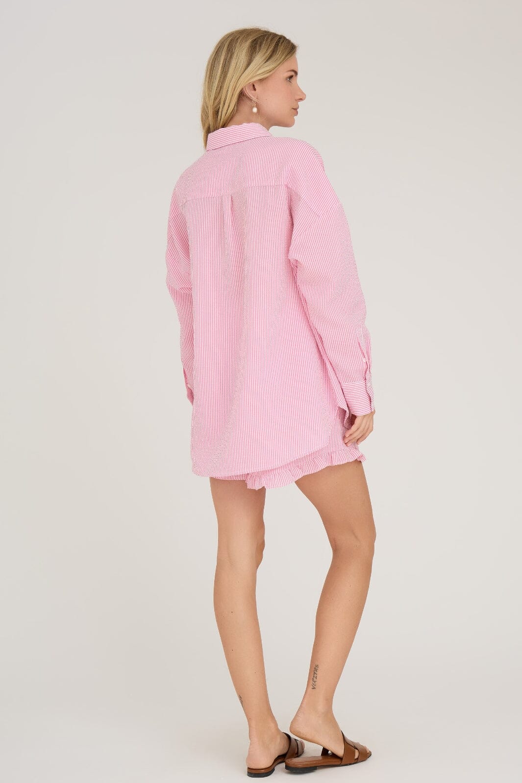 Forudbestilling - A-View - Sonja Shirt - 312 Hot Pink/White Online