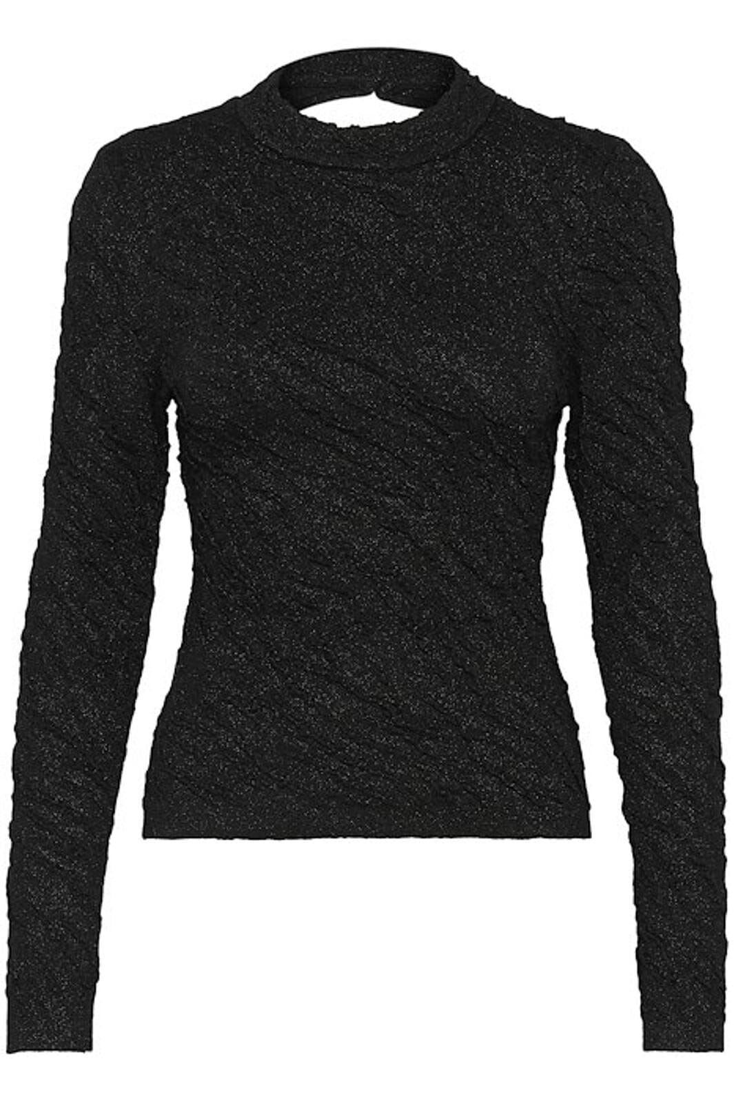 Gestuz - Pillagz Ls Blouse 10909590 - 106733 Black/Black Lurex Mode