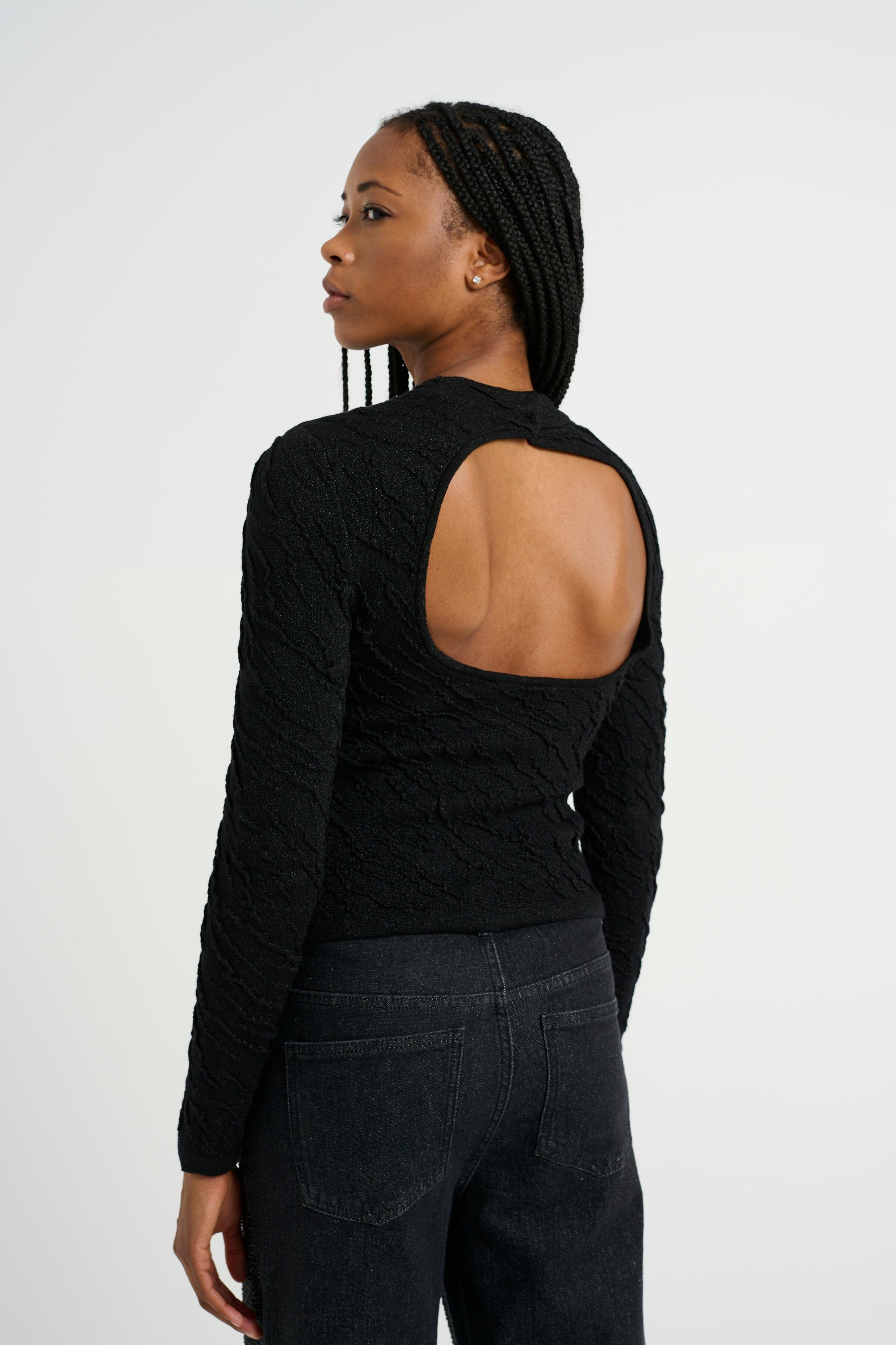 Gestuz - Pillagz Ls Blouse 10909590 - 106733 Black/Black Lurex Mode