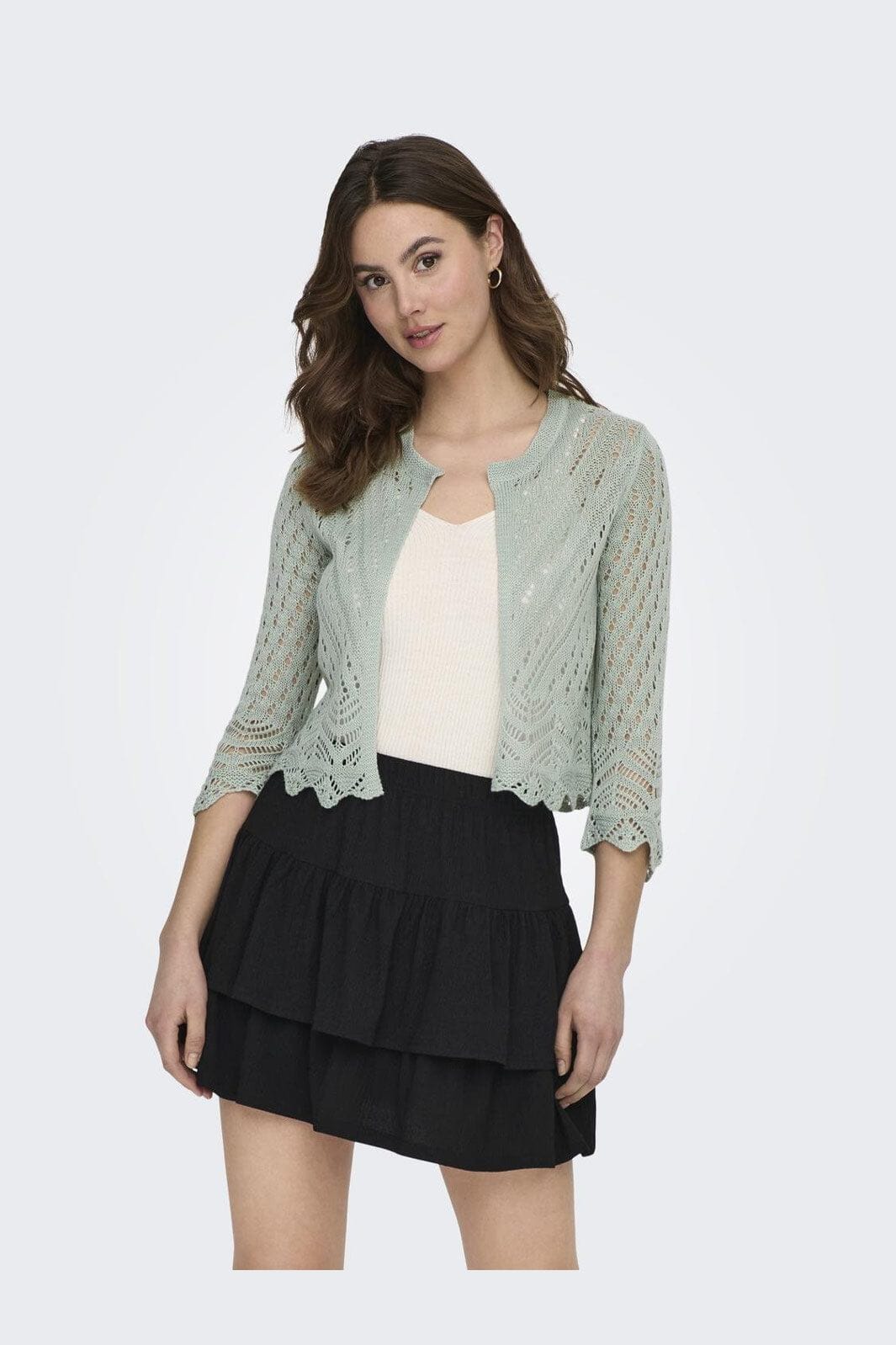 JDY - Jdysun 3/4 Cropped Cardigan Knt - 3718391 Jadeite Hot på udsalg