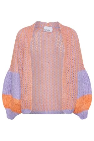 Noella - Liana Knit Cardigan - Lilac/Apricot Mix Udsalg