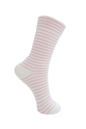 Black Colour - Bcgisele Striped Sock 4335 - Lt. Pink Hot på udsalg