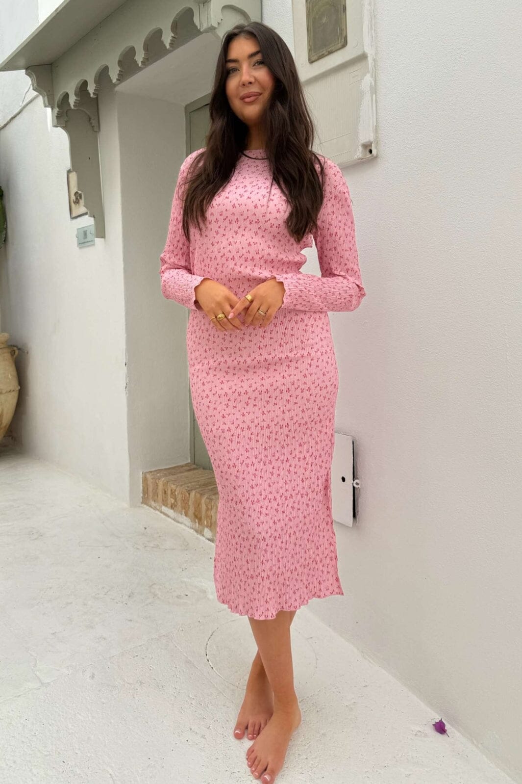 Forudbestilling - BYIC - Odaic Dress - ptb Pink Tiny Blossom