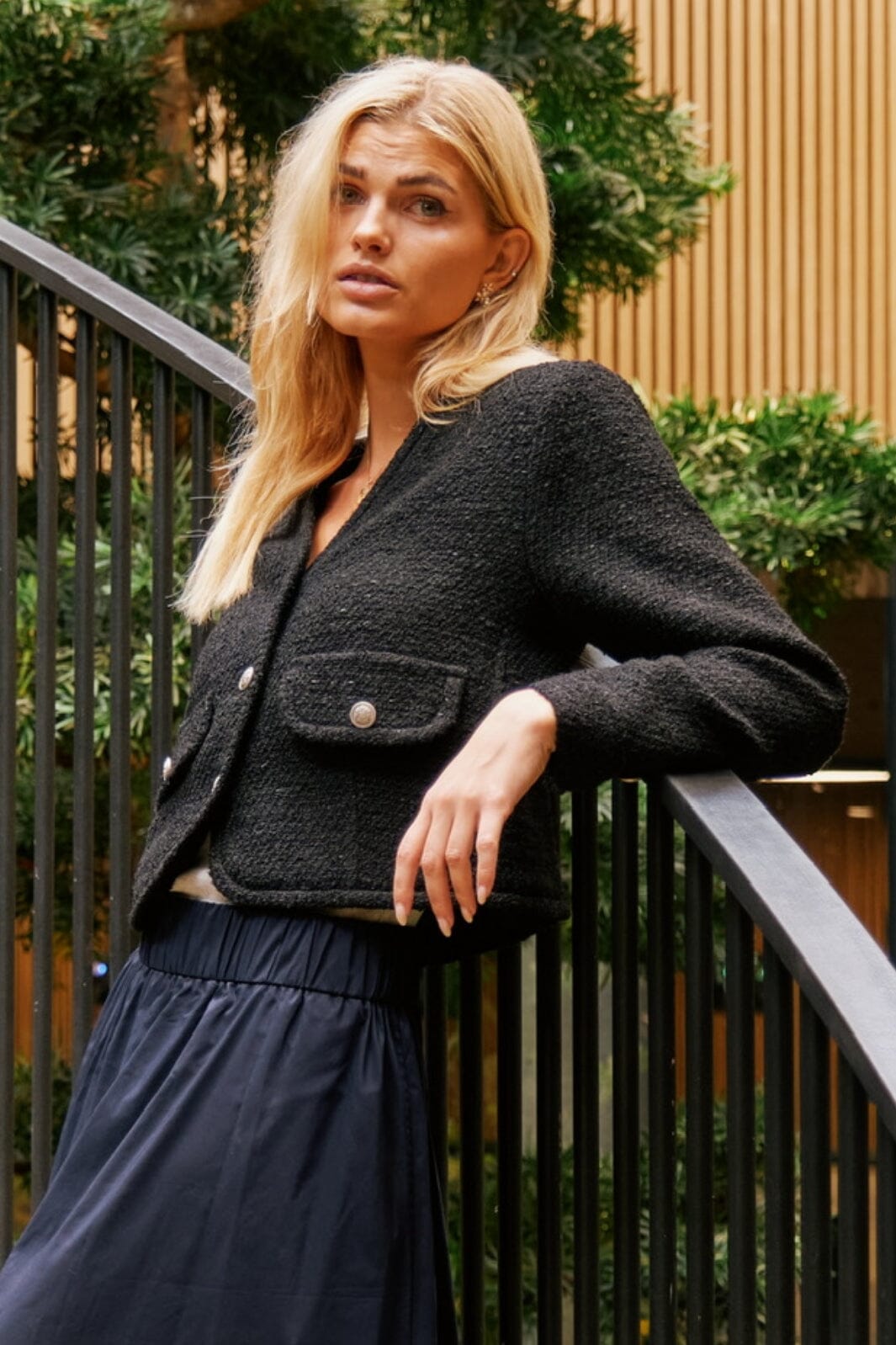 Neo Noir - Manua Boucle Jacket - Black Levere