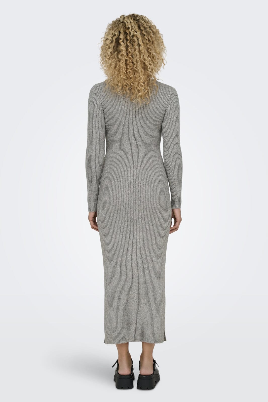 Only - Onlkatia Life Ls Maxi Boatn Dress Cc Knt - 4579620 Medium Grey Melange