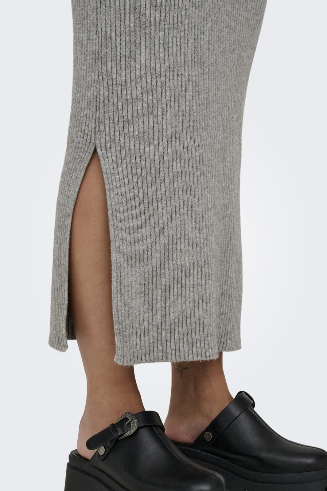 Only - Onlkatia Life Ls Maxi Boatn Dress Cc Knt - 4579620 Medium Grey Melange