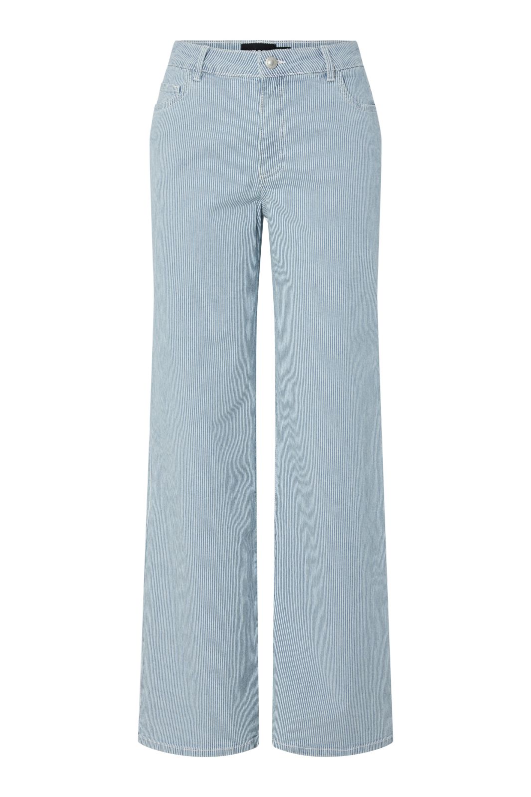 Pieces - Pcbillo Wide Denim Jeans - 4819963 Light Blue Denim White Stripes