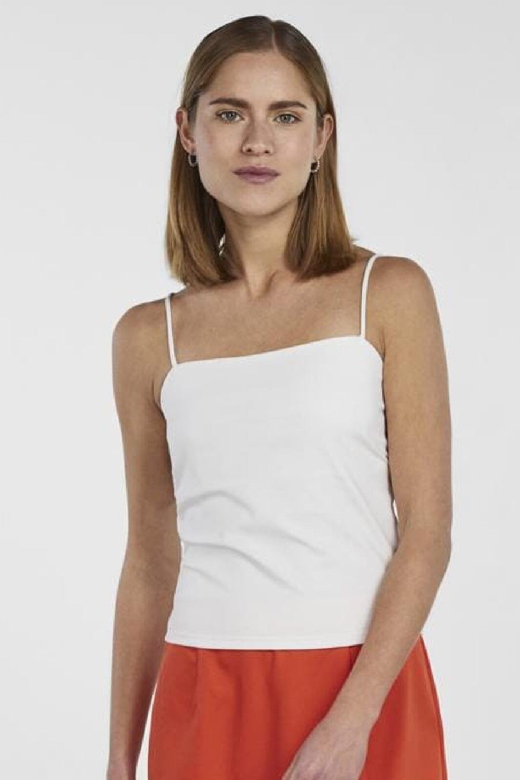 Pieces - Pcminni Strap Top - 4318970 Bright White
