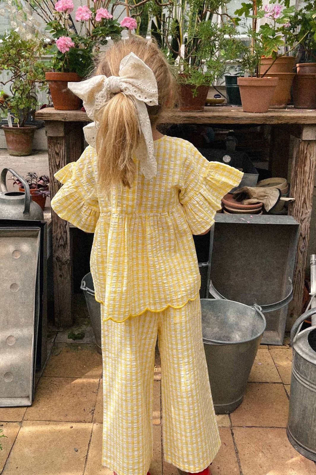 Sissel Edelbo - Saxo MINI Pants SE 1549 - Yellow Checks