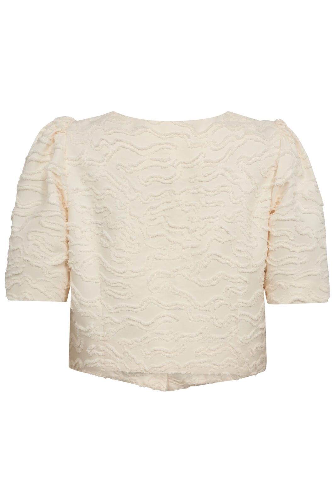 Co´Couture - Rachelcc Crop Tie Ss Shirt 35801 - 199 - Bone Hot på udsalg