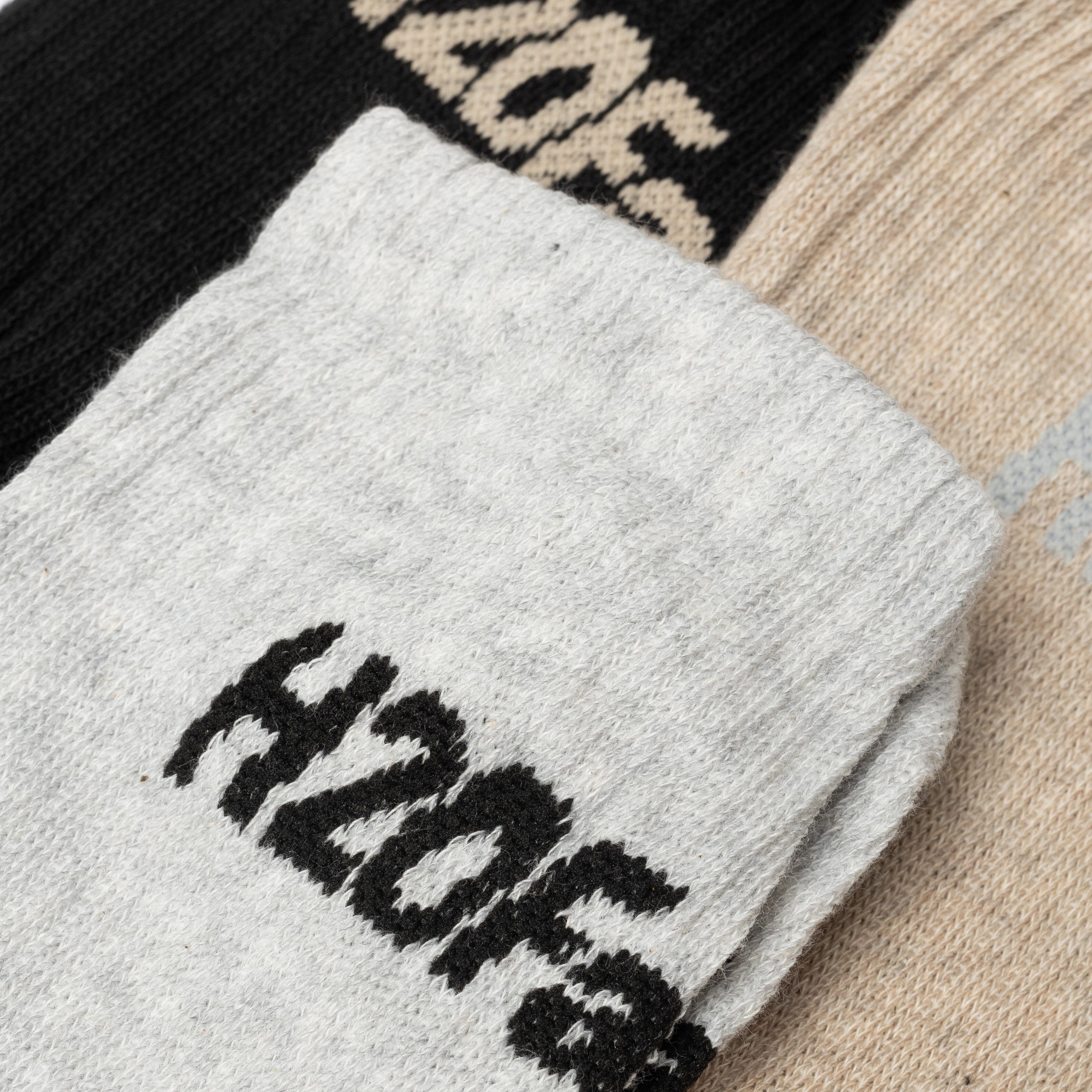 H2O Fagerholt - Suck Socks 3-Pack - 8935 Black/Beige/Grey på udsalg