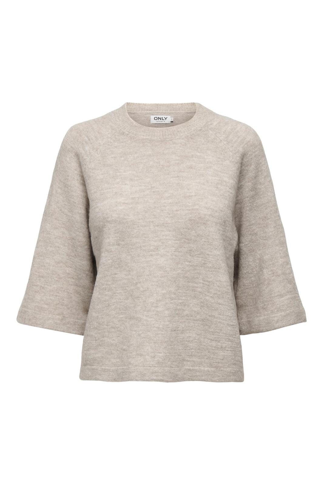 Only - Onlsimoni 3/4 Pullover Knt - 4602440 Pumice Stone Melange Rabat