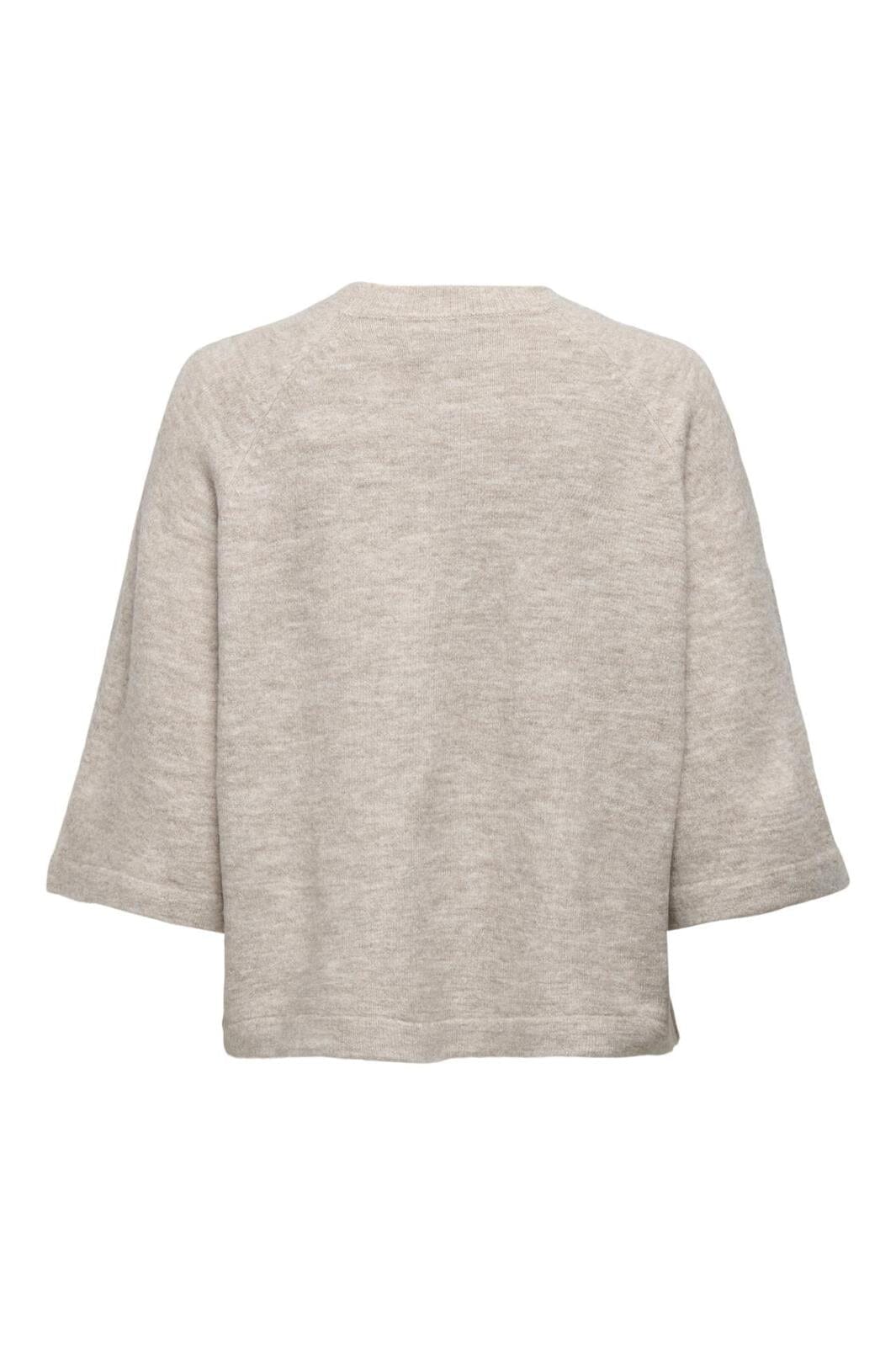 Only - Onlsimoni 3/4 Pullover Knt - 4602440 Pumice Stone Melange Rabat
