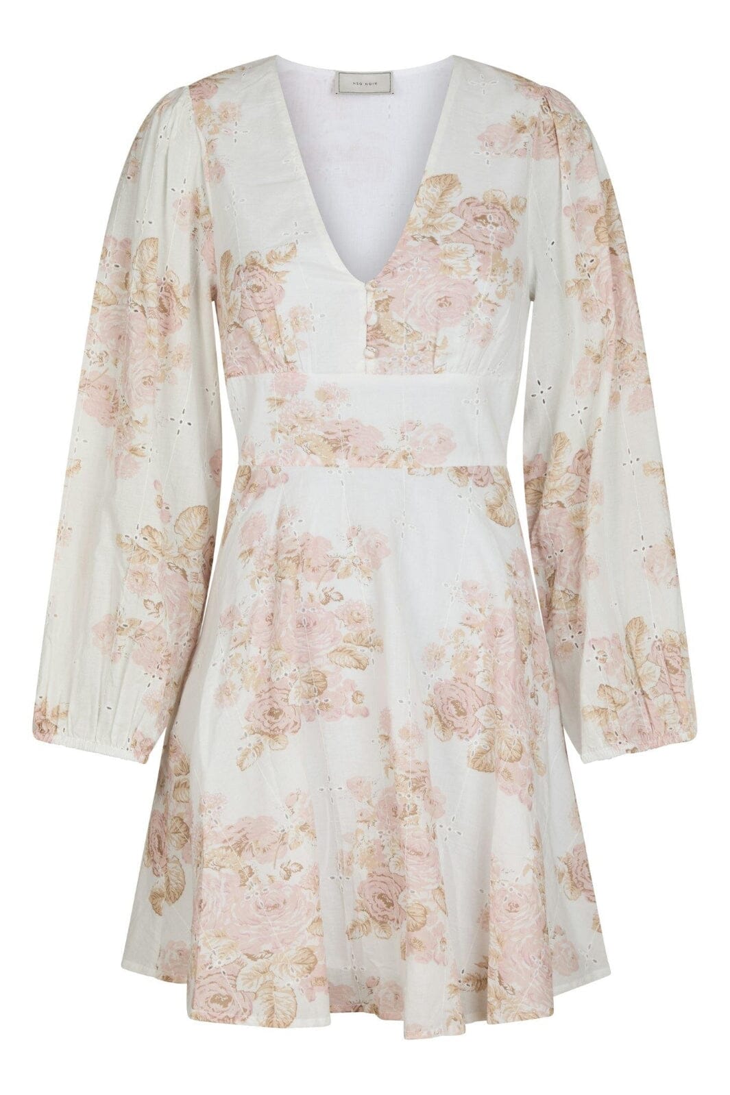 Forudbestilling - Neo Noir - Milly Emb Rose Dress 165099 - 630 - Dusty Rose