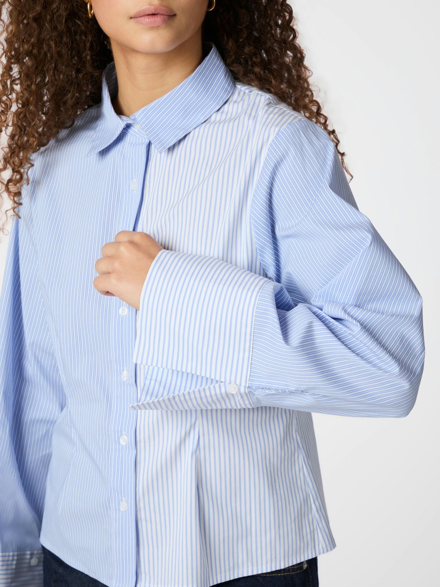 Neo Noir - Rosa Mix Stripe Shirt 164481 - 145 - Light Blue