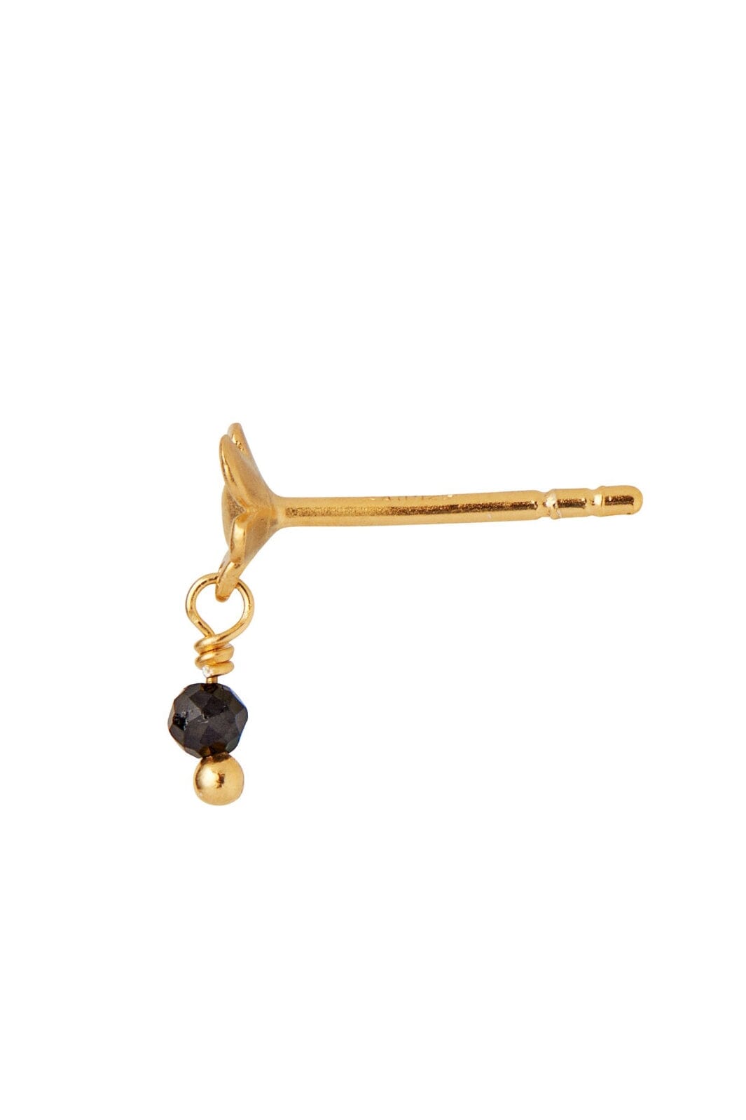 Stine A - Tres Petit Garden Flower Earring W. Black Spinel - 1315-02-S