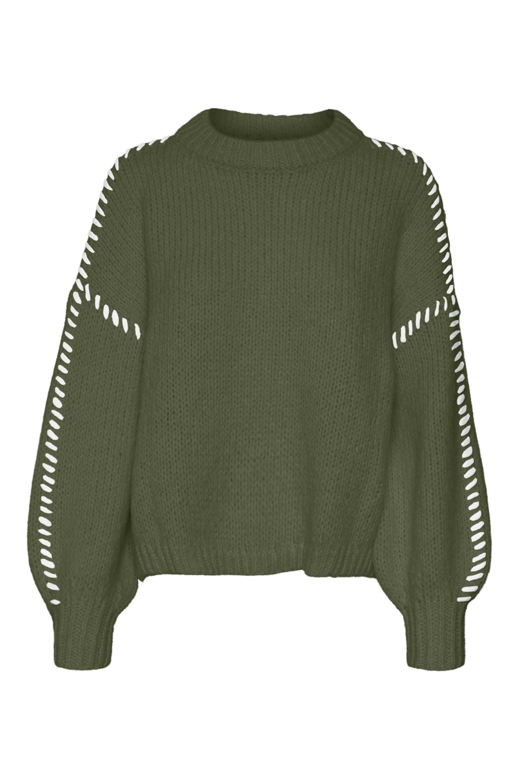 Vero Moda - Vmfeng Ls O-Neck Pullover Boo - 4598497 Cypress W. Birch Levere