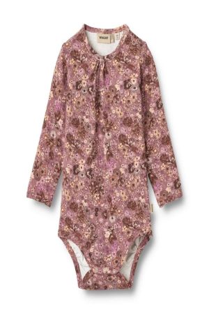 Wheat - Body L/s Liv - 1347 Lavender Flowers på udsalg