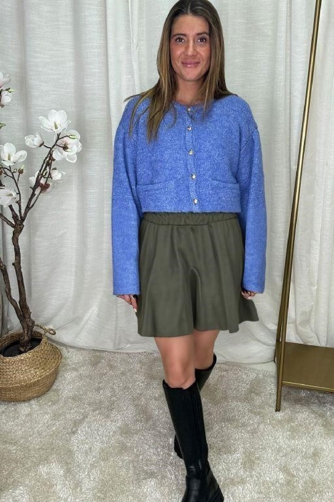 A-bee - Astrid Skirt A - Khaki Online