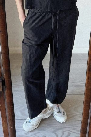 Neo Noir - Sonar Linen Pants - Black