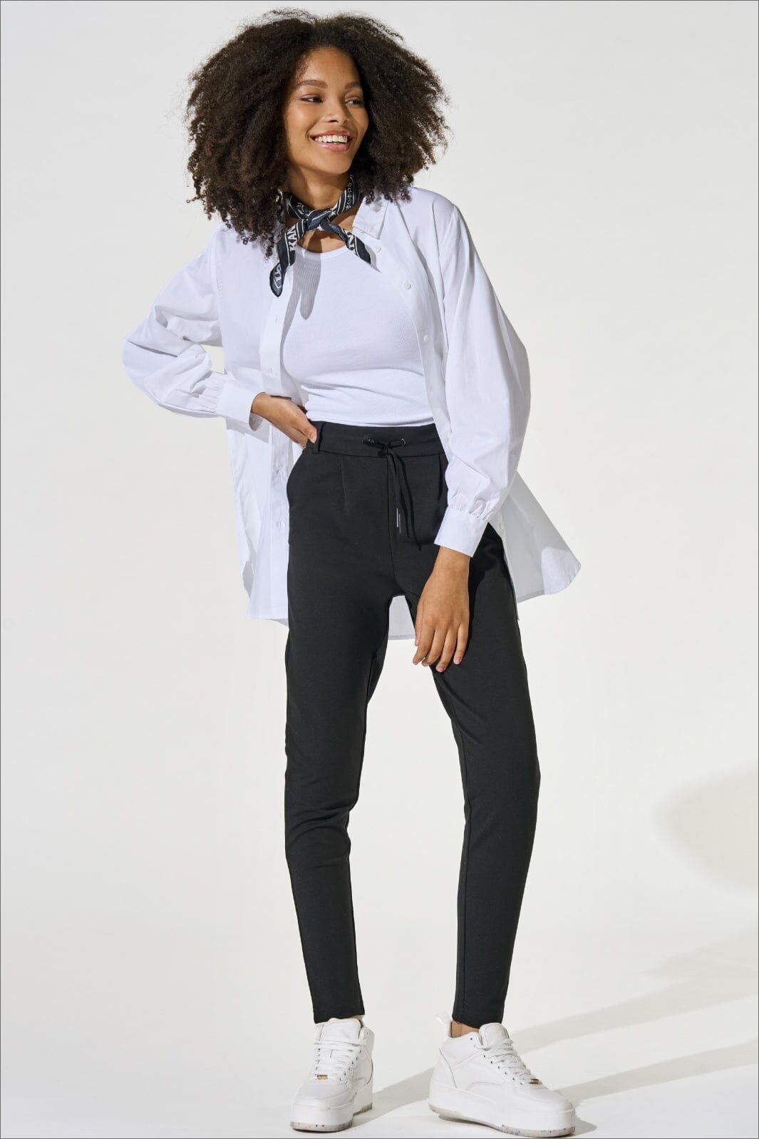 Only - Onlpoptrash Life Easy Col Pant Pnt - 2214692 Night Sky Levere