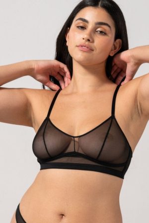 Understatement Underwear - Mesh Balconette - Black