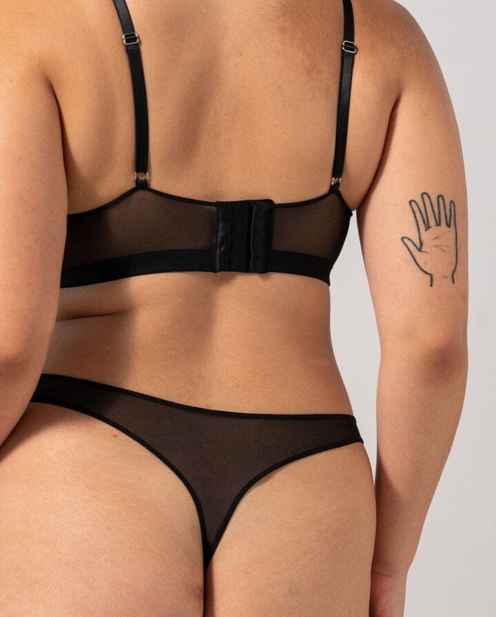 Understatement Underwear - Mesh Balconette - Black