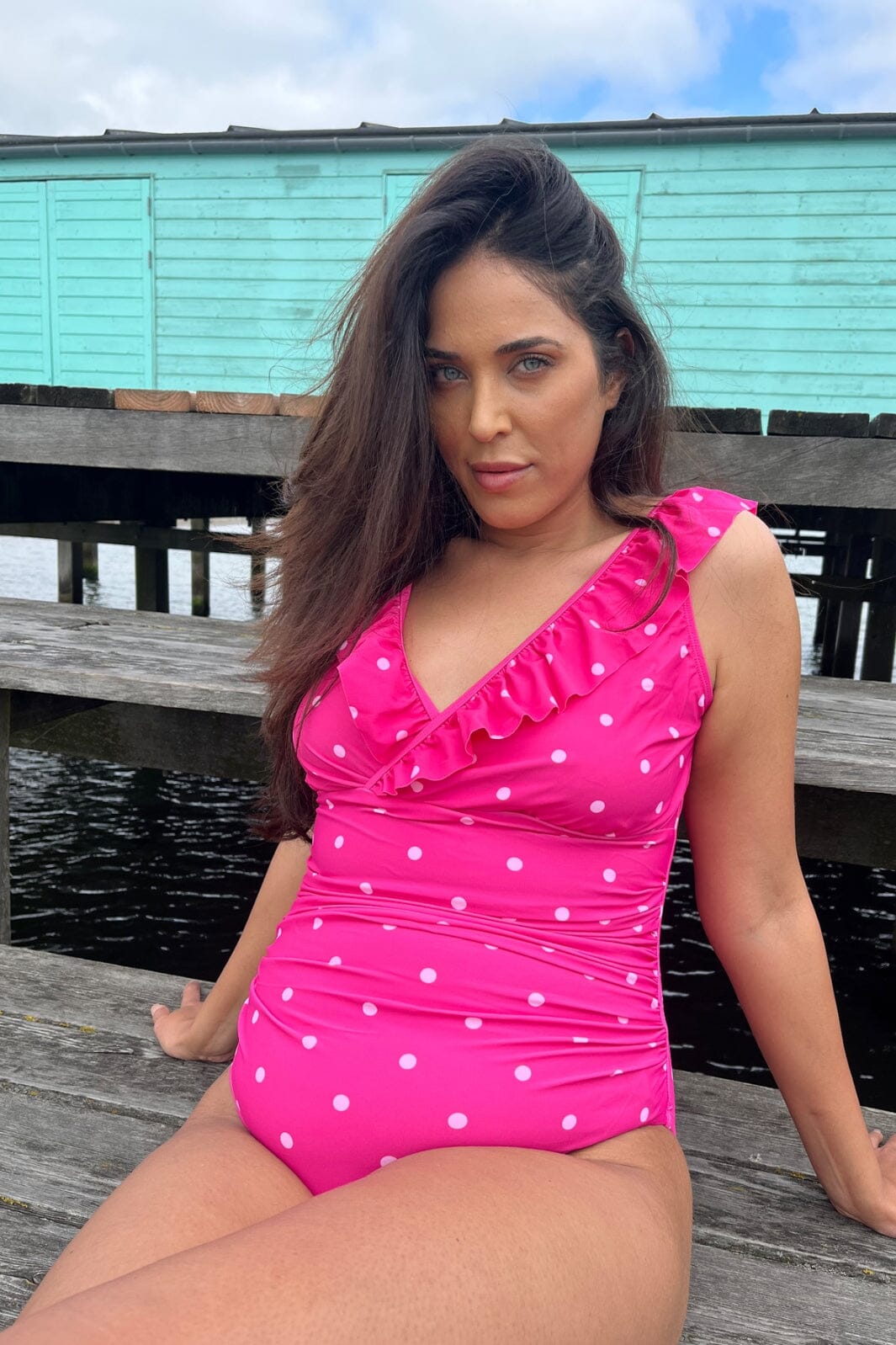 Cras - Agnes Swimsuit - 8045 8045 Pink Dot