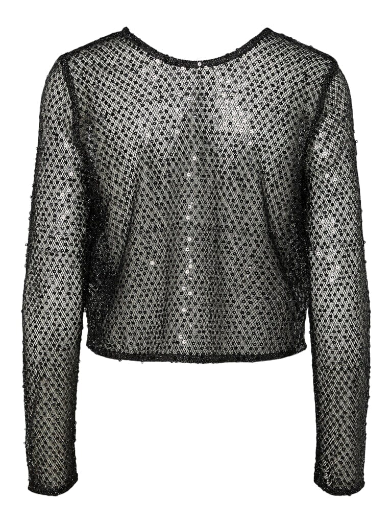 Pieces - Pcrissi Ls Reversible Sequins Cardigan - 4712997 Black Black Sequins