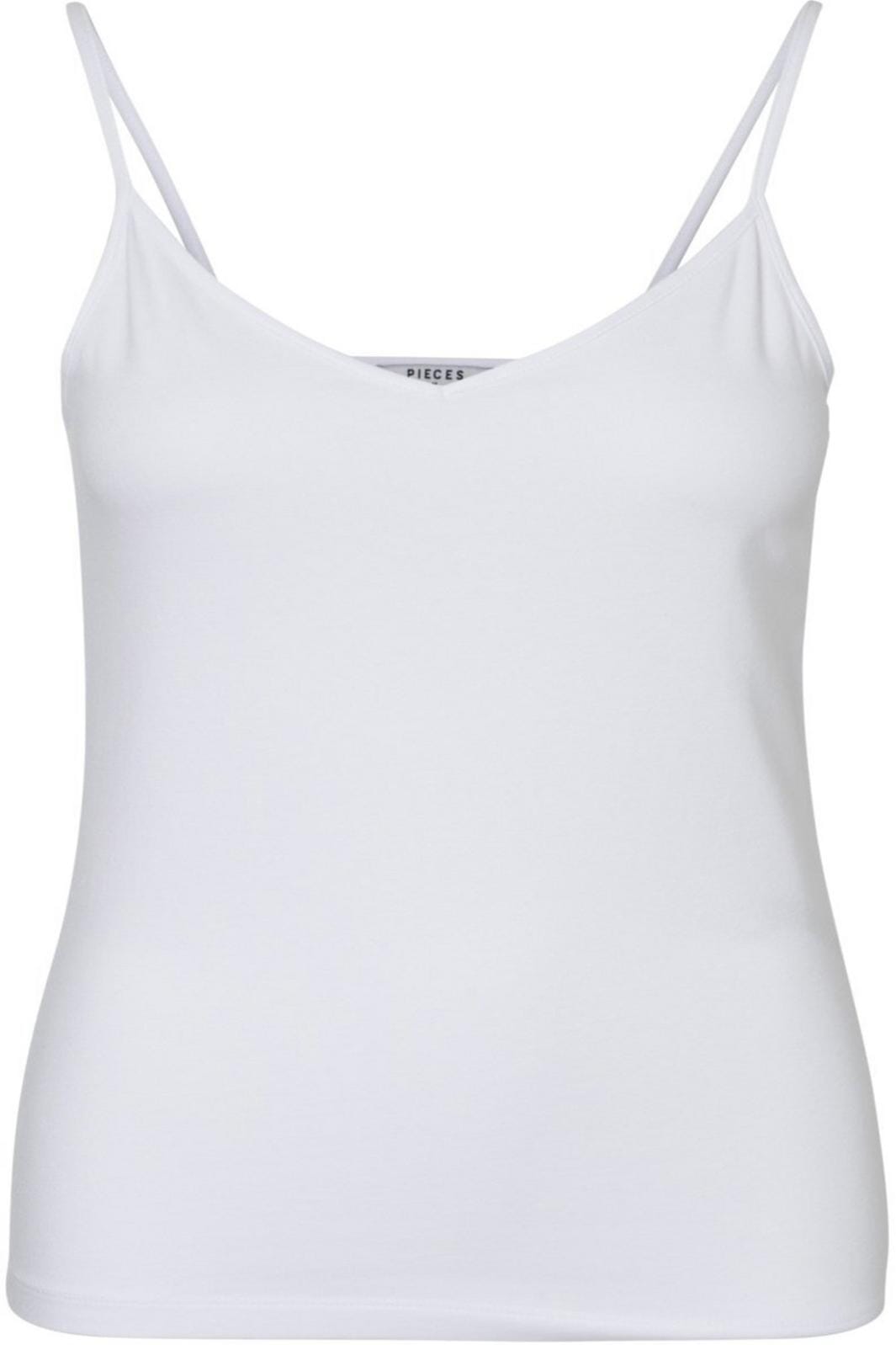 Pieces - Sirene Singlet - Bright White Online Hot Salg