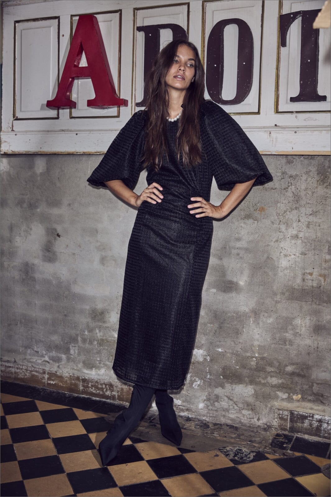 Co´couture - Lucycc Bow Puff Dress 36408 - 96 Black