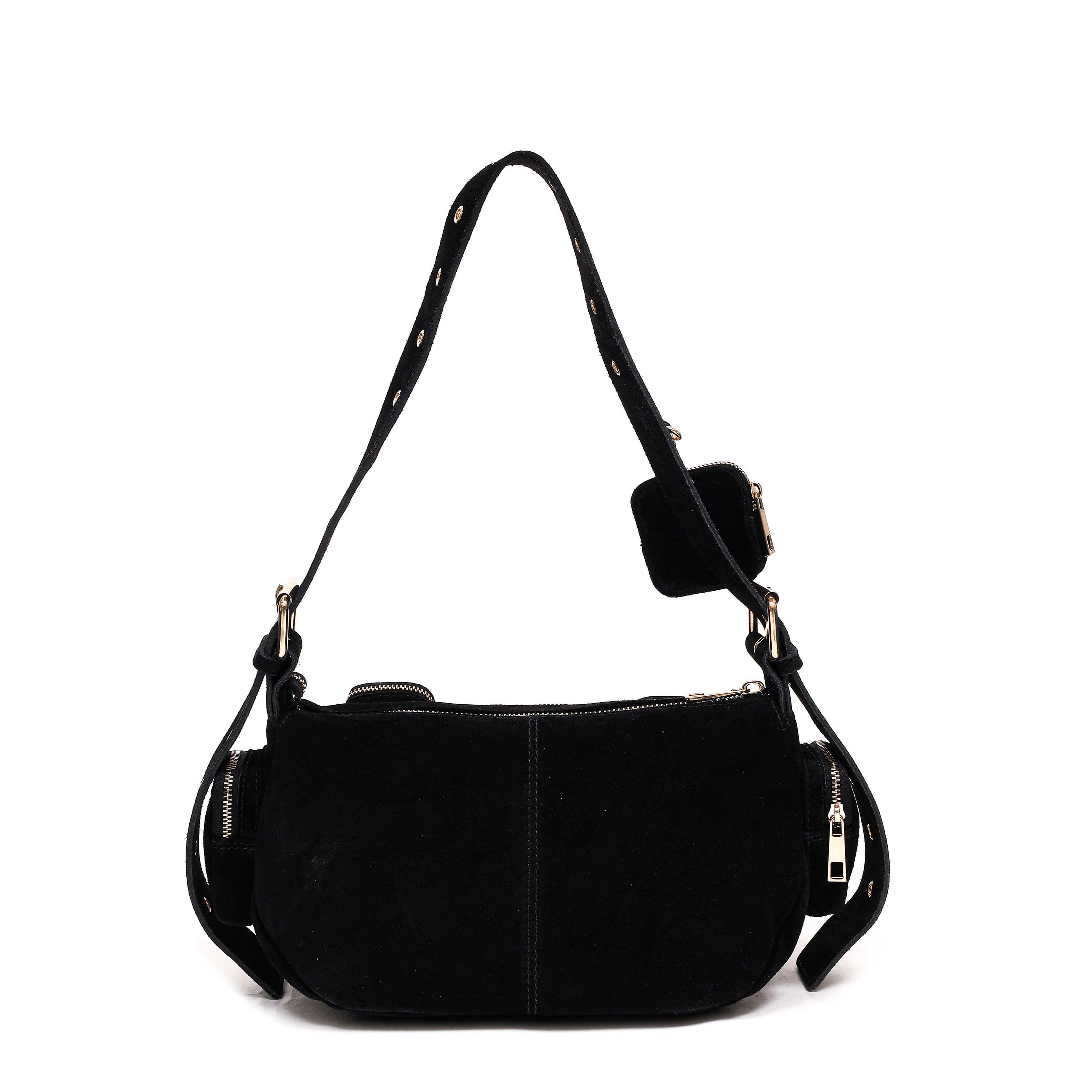 Núnoo - Alimakka Pocket Suede W. Gold - Black