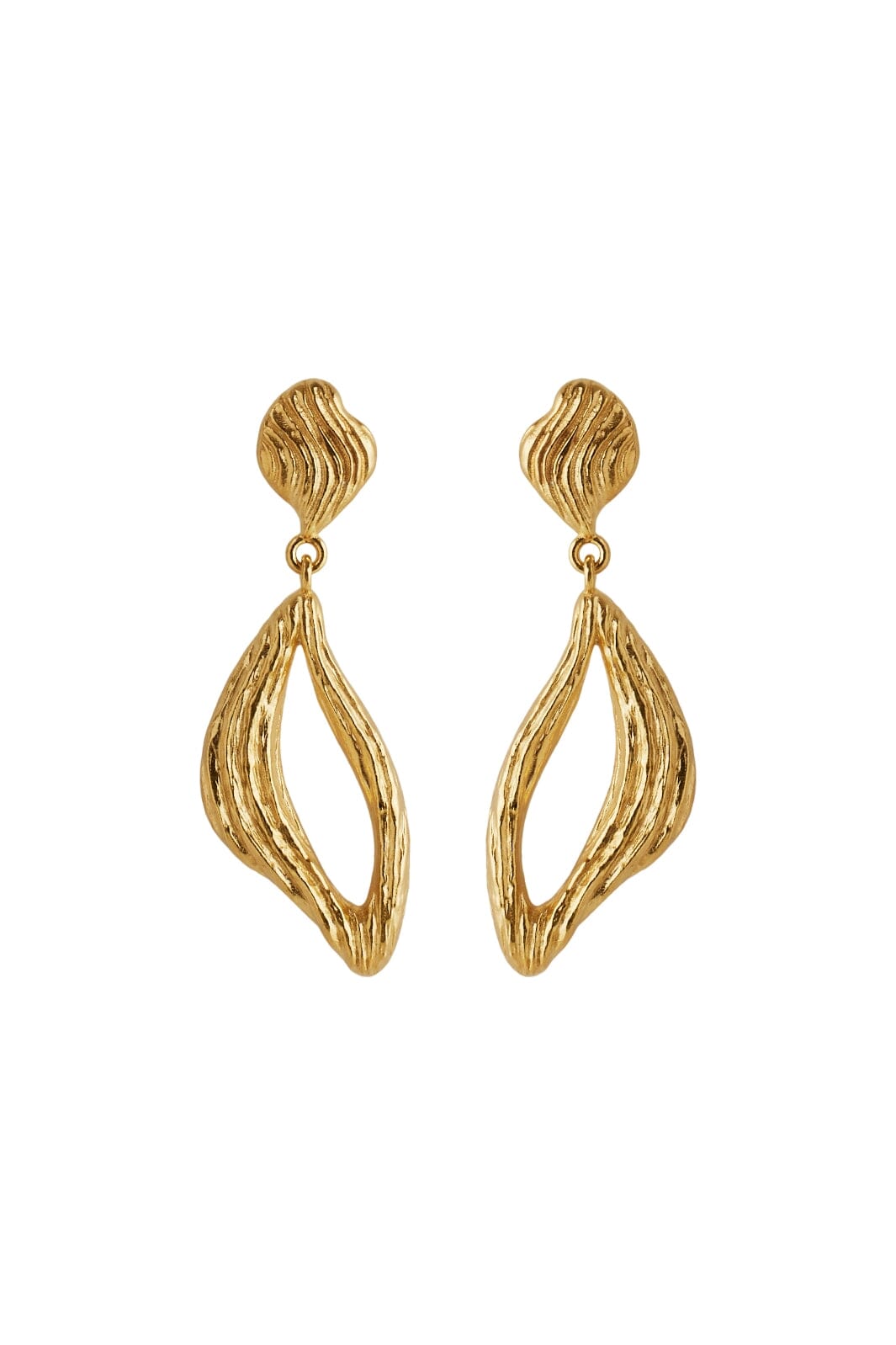 Pernille Corydon Jewellery - Flowing Dreams Earrings - Golden