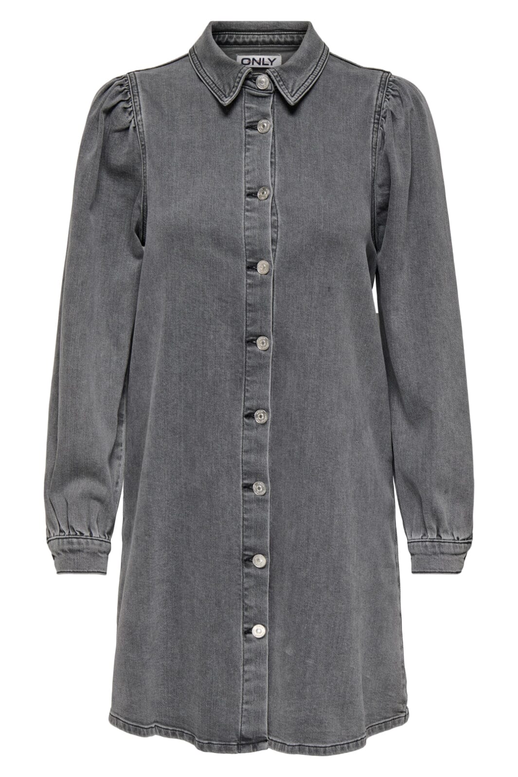 Only - Onlalma L/S Dress Cro - 4730989 Medium Grey Denim