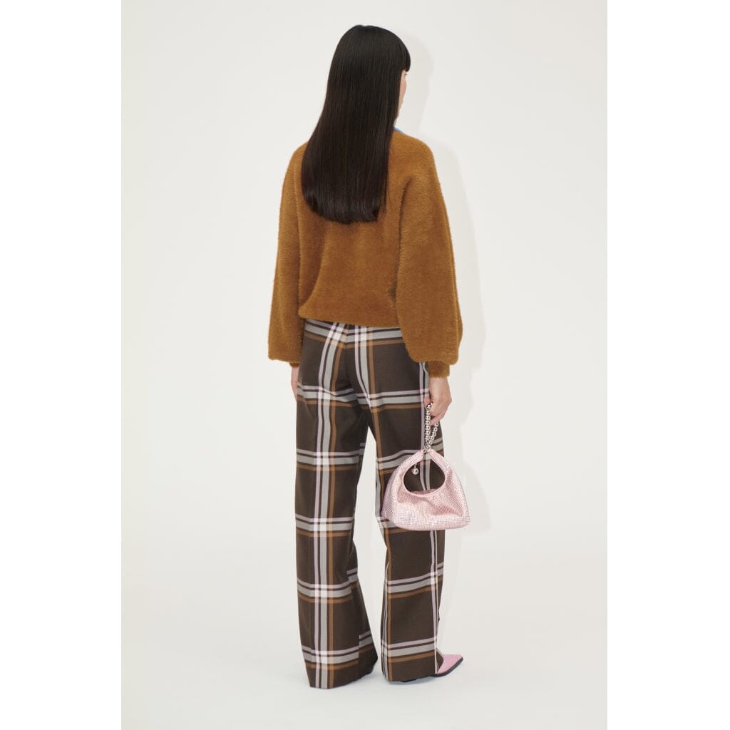 Stine Goya - Knit Polo, 2326 Fluffy Knit - Partridge Brown Hot på udsalg