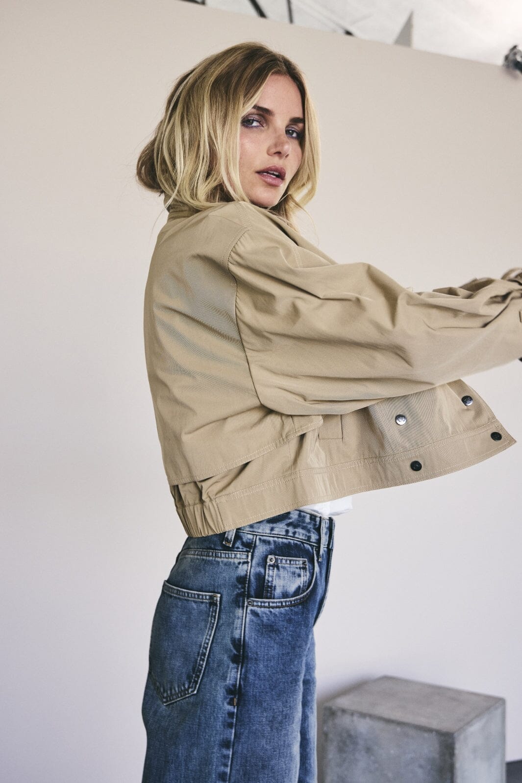 Co´couture - Franciscc Crop Trench Jacket 30271 - 16 Khaki