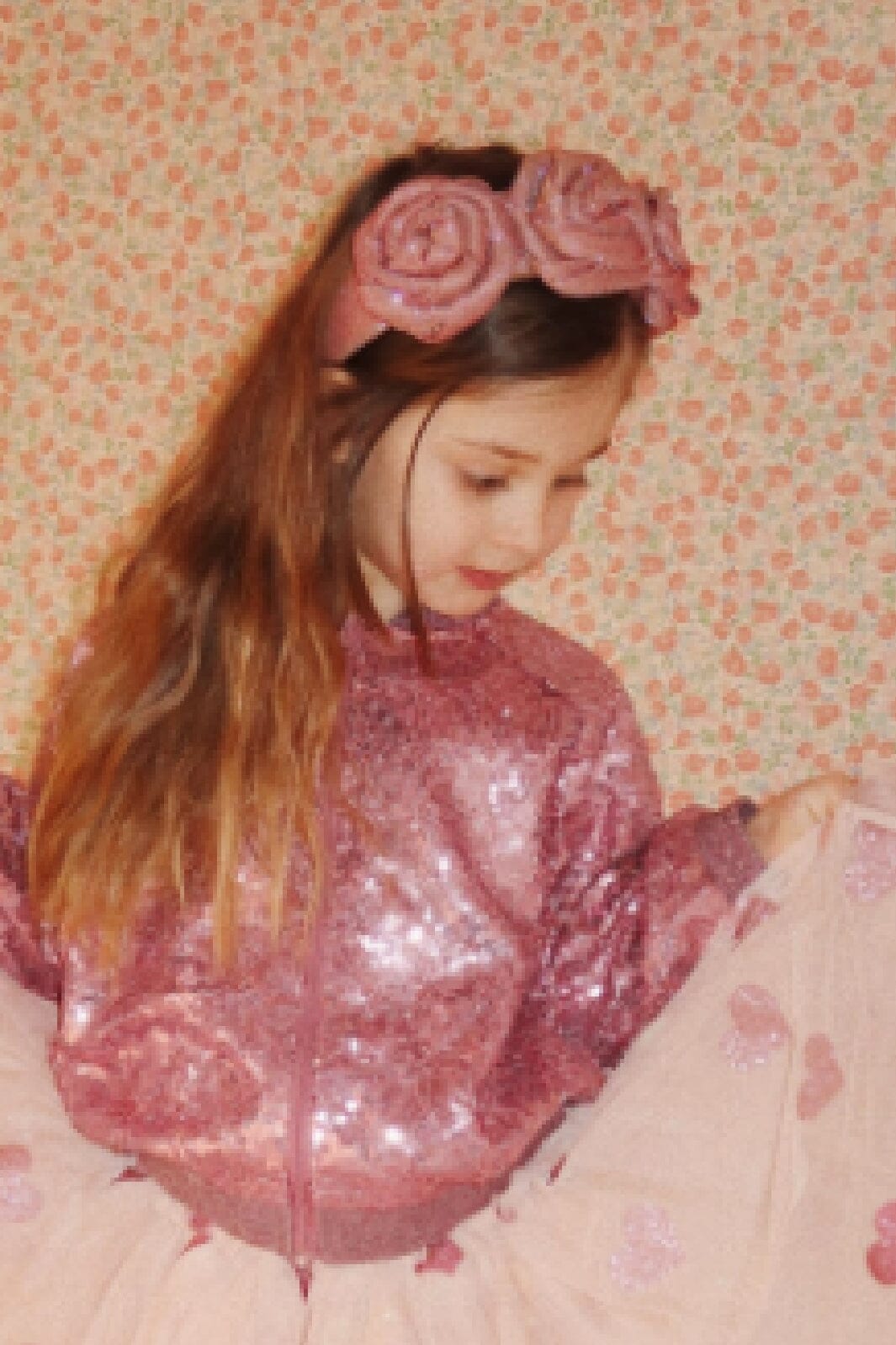 Konges Sløjd - Rosie Glitter Hairbrace - Mellow Rose Levere