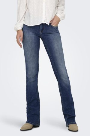 Only - Onlblush Lw Flared Rea1303 - 4425012 Medium Blue Denim