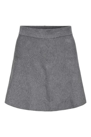 Only - Onlcosima Short Skater Skirt Knt 15358138 - 4861156 - Medium Grey Melange