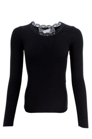 Black Colour - Bcivy Rib L/S Blouse - Black Online