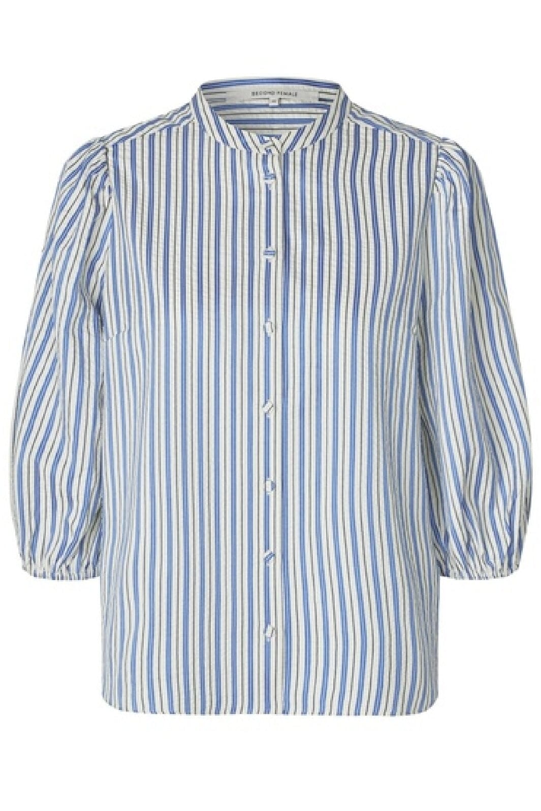 Forudbestilling - Second Female - Serifa Shirt 59636 - Cornflower Blue 5087 Online salg