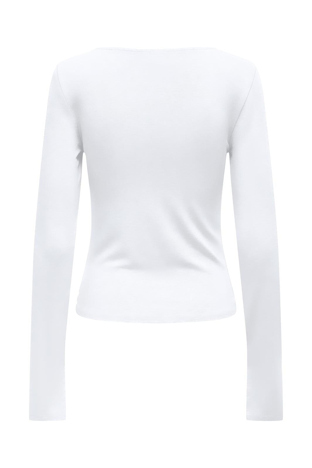 Only - Onlfelina L/S Boatneck Slit Top - 4671816 White Hot på udsalg