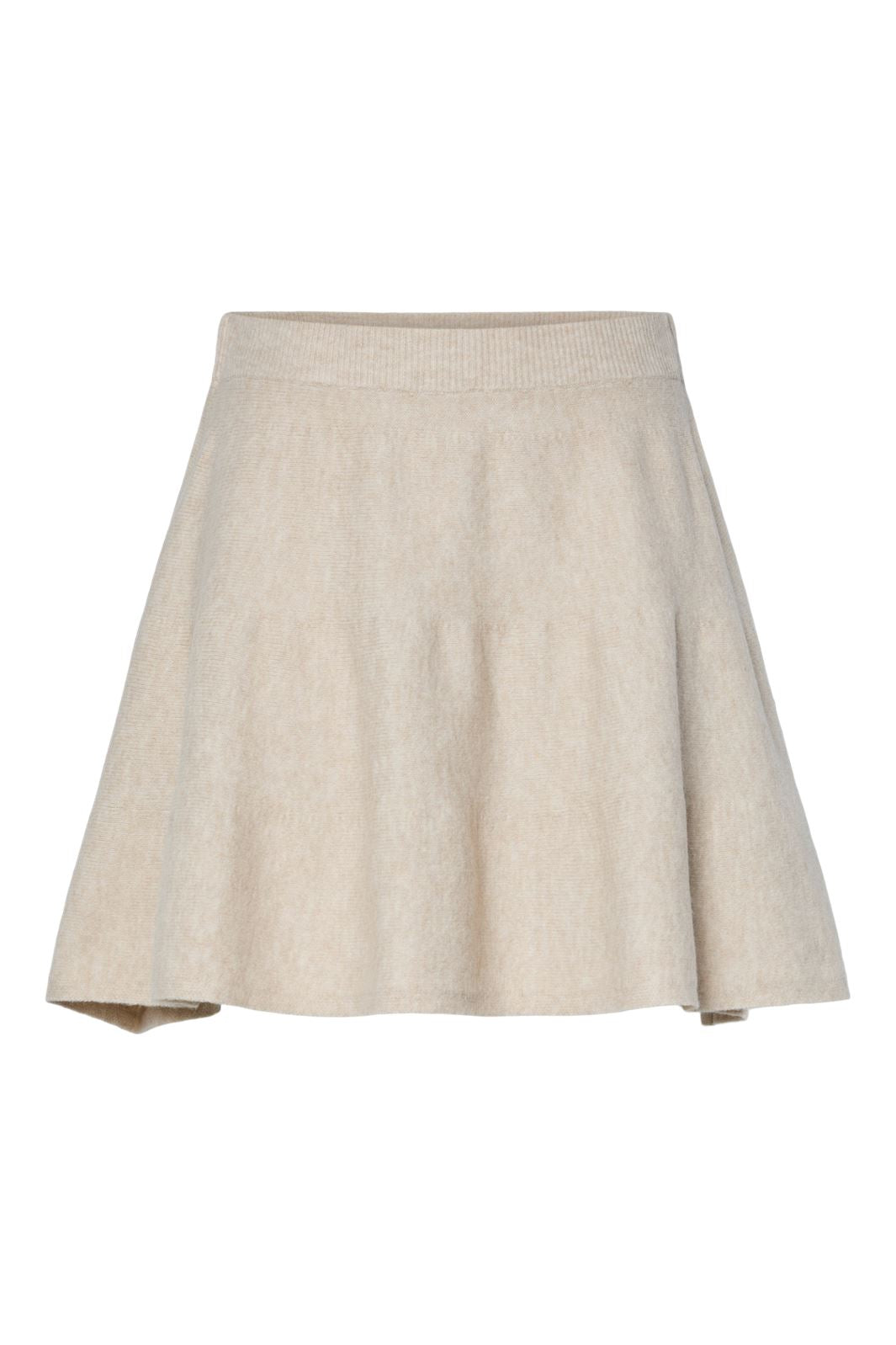 Pieces - Pcfamilla Short Knit Skirt Fsy - 4861104 Silver Gray Melange på udsalg