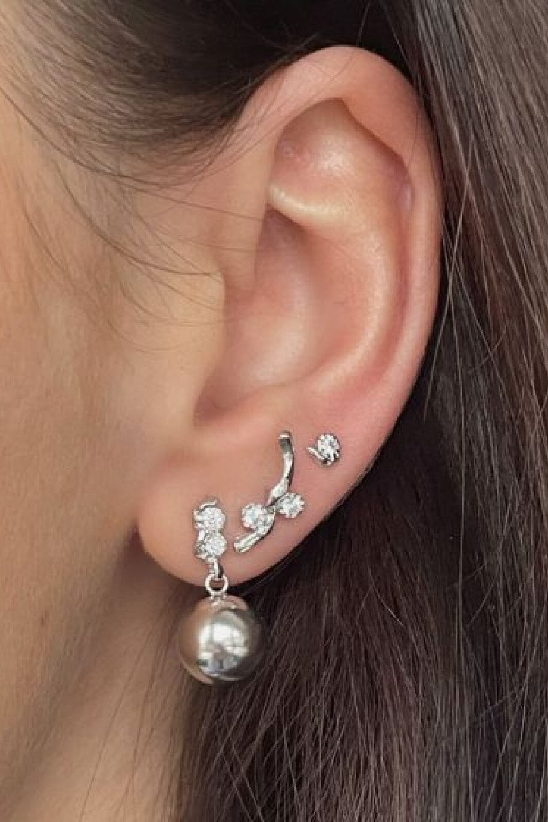 Stine A - Twin Flow & Disco Ball Earring - Single - 1334-00-S