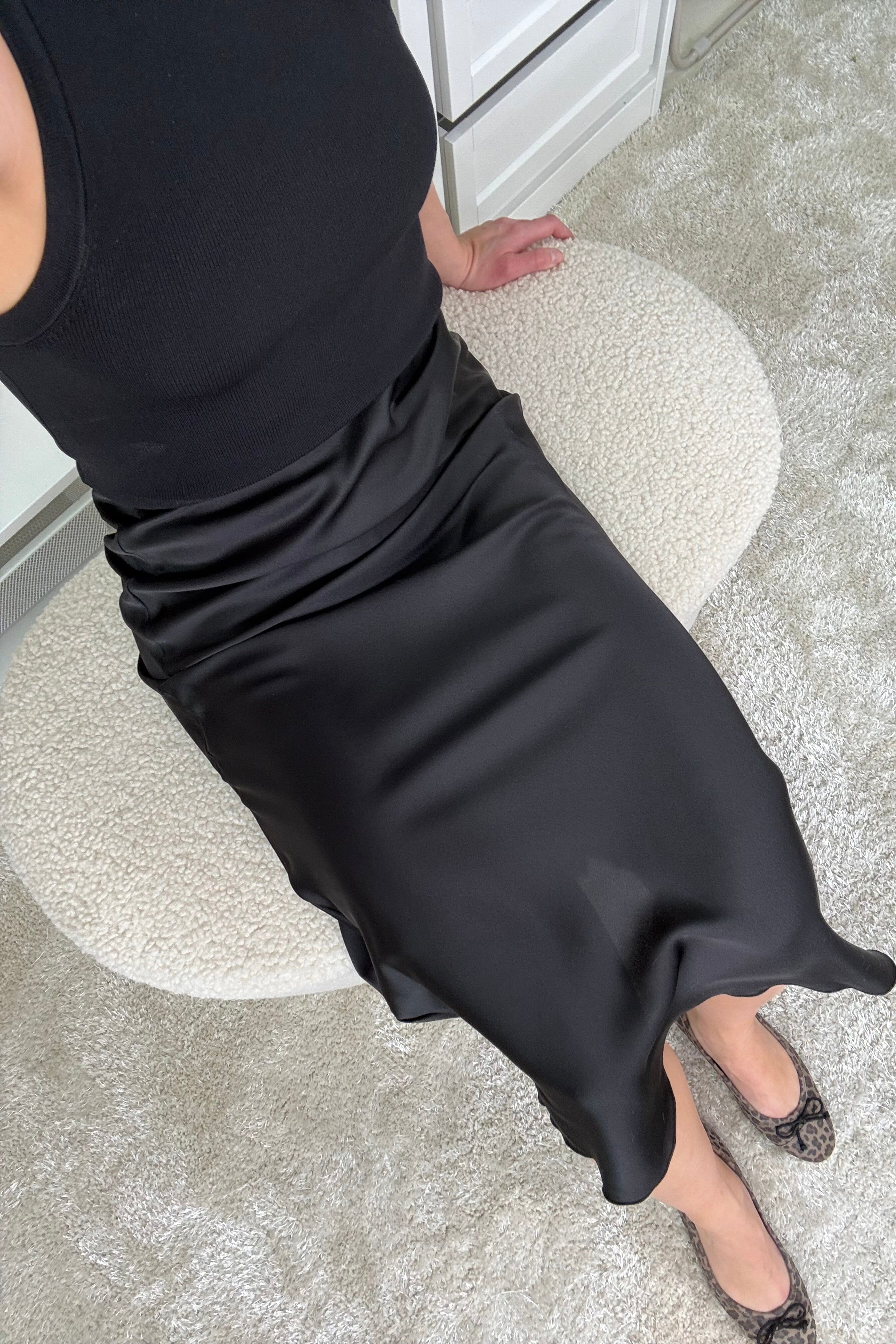 A-bee - Anne Skirt - Black Online Hot Salg