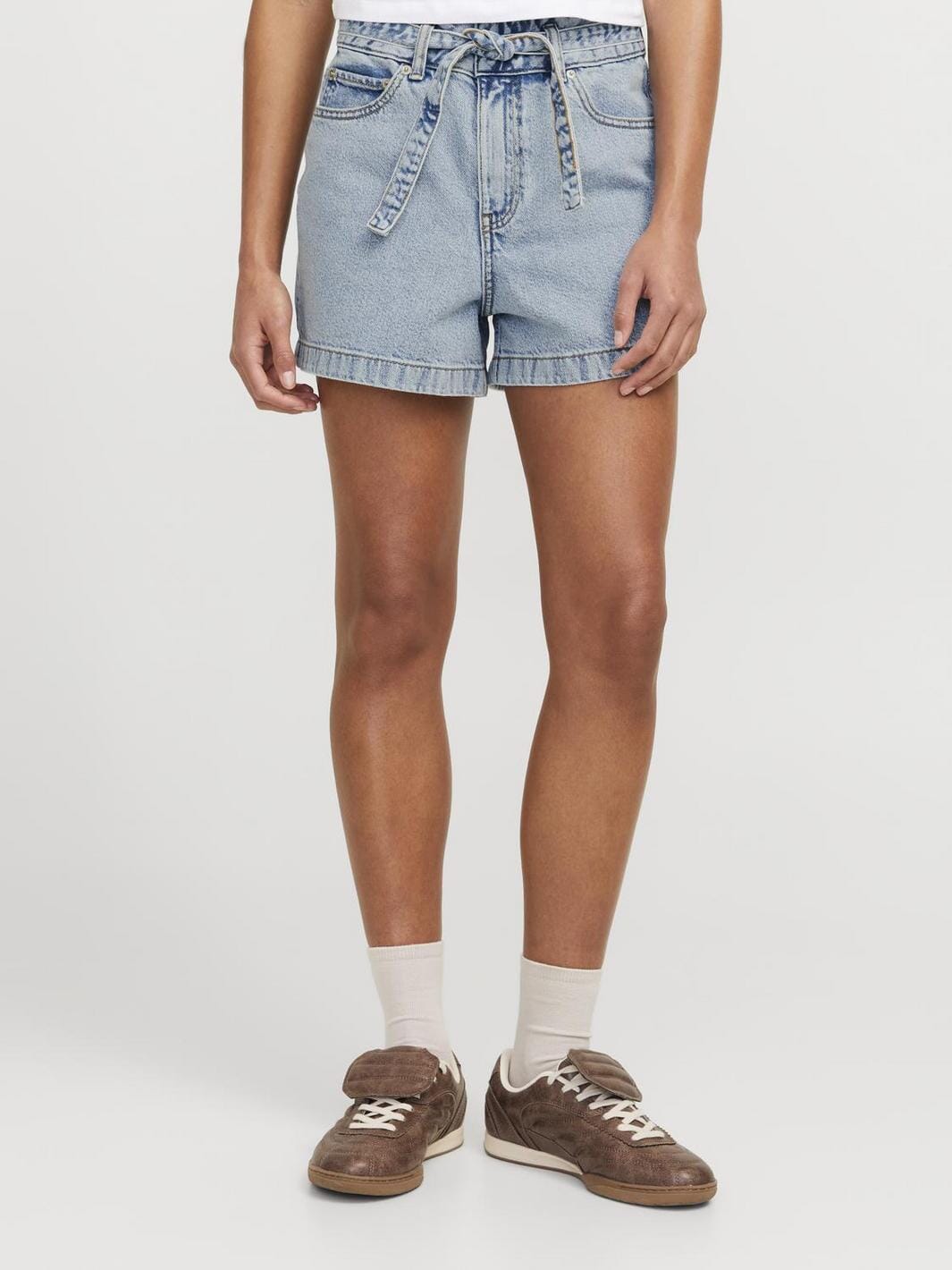 Jjxx - Jxcelen Paperbag Denim Shorts - 4653832 Light Blue Denim på udsalg
