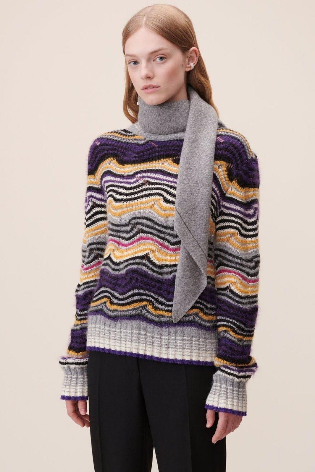 Lala Berlin - Triangle Solid Logo M - City Middlegrey Melange