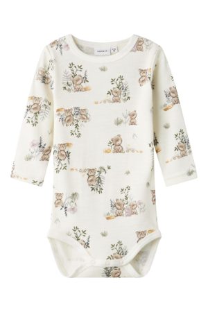Name It - Nbnwillu Wool Ls Body - 4610484 Snow White Online salg
