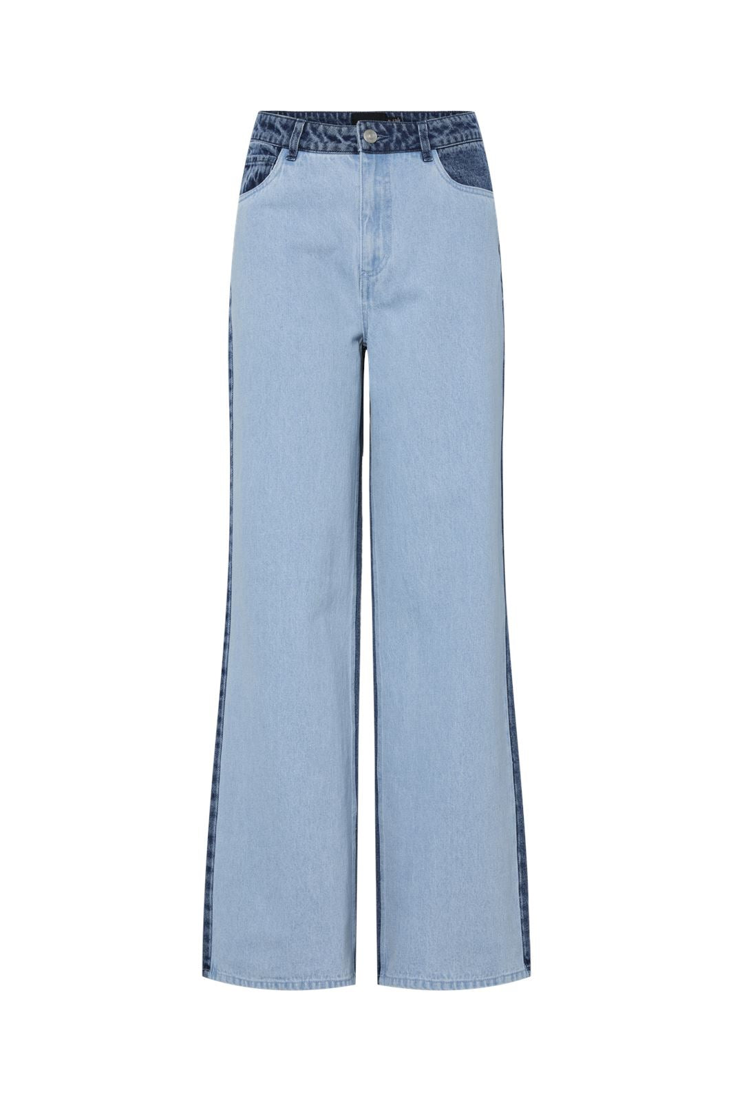 Pieces - Pcfamy Wide Denim Jeans Fsy - 4755184 Light Blue Denim Medium Blue Denim Online